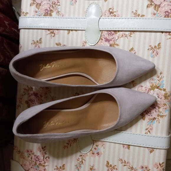 YULIA NADEEVA Pink Bridal Shoes Pumps Heels Soft Suede Sz 38 New - Picture 2 of 12